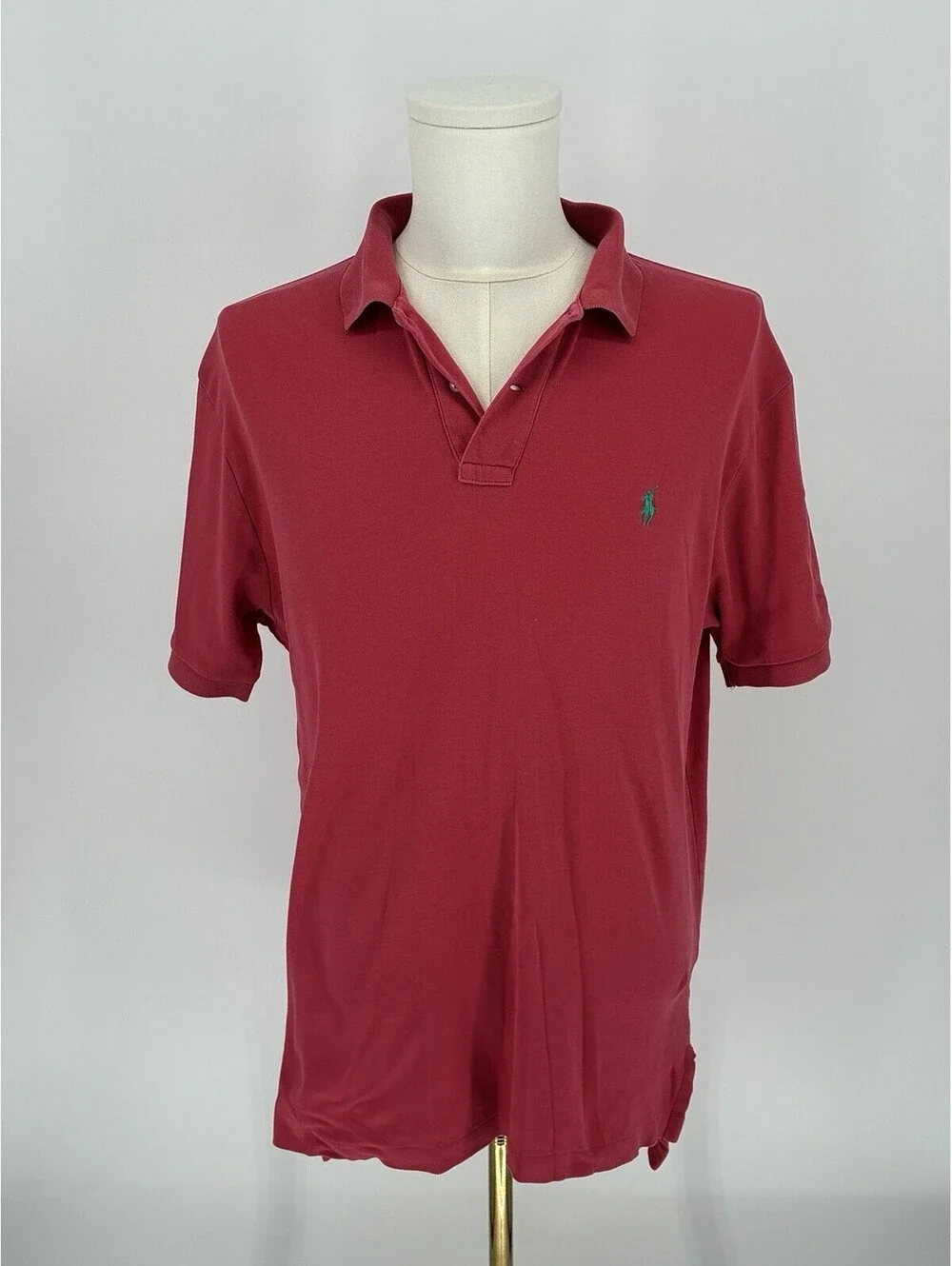 Polo Ralph Lauren Polo Shirt Men's M Medium Red Short Sleeve Pony Embroidered